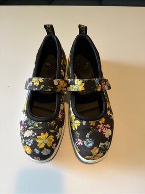 Dr. Martens Black Floral Mary Jane shoes